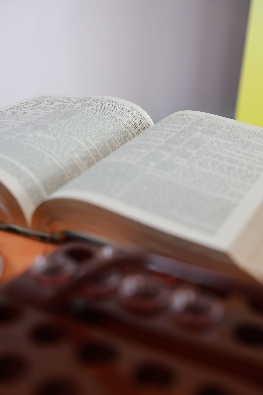 An open Bible